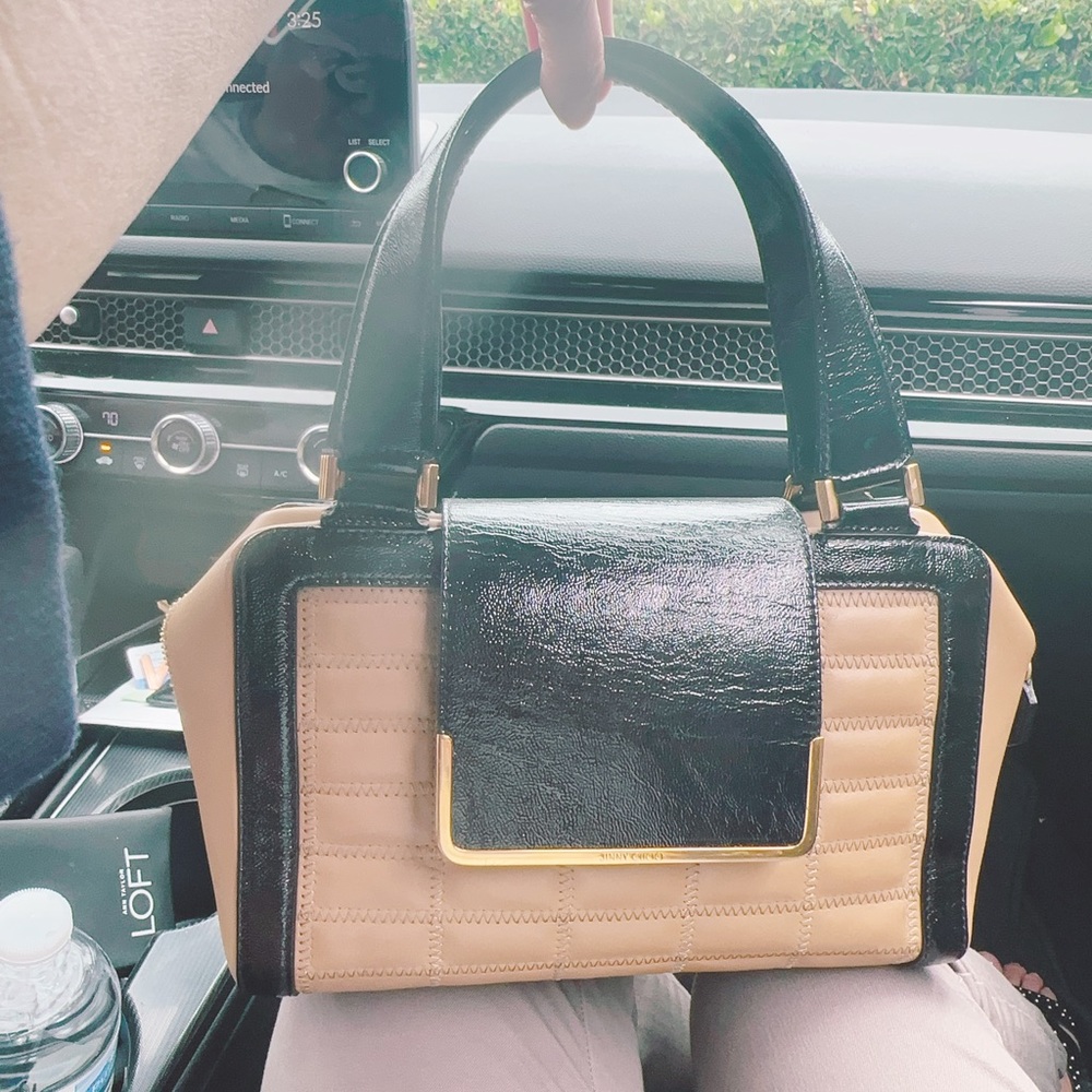 JIMMY CHOO CASSIDY SATCHEL - QUILTED LEATHER -💯authentic